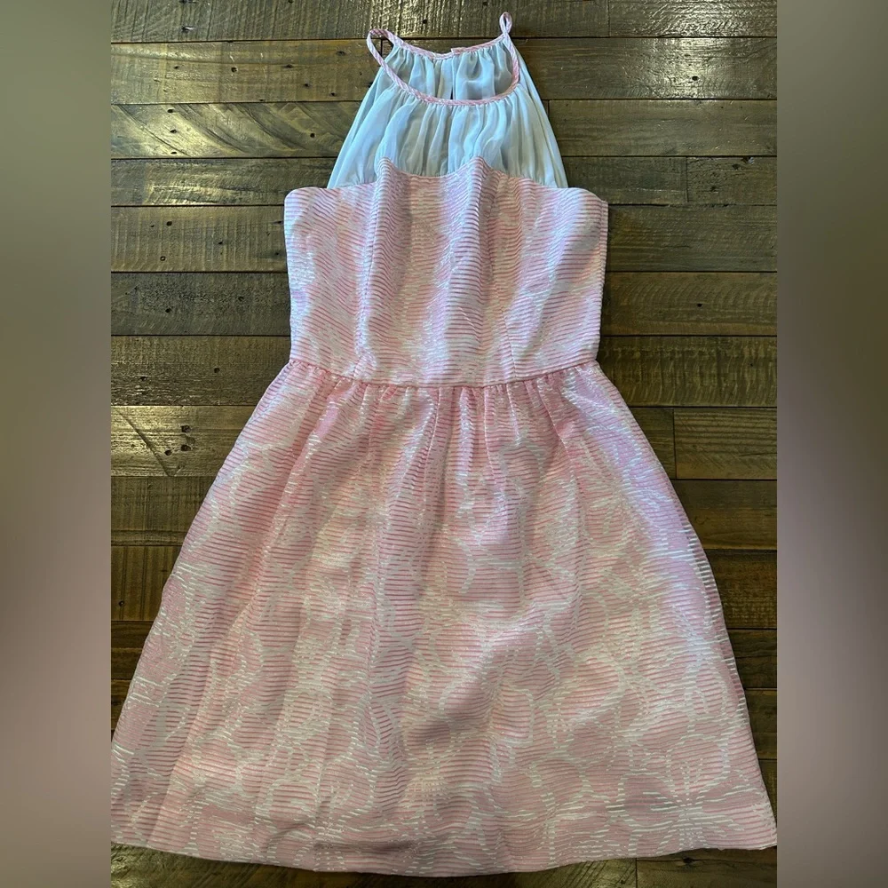 Lilly Pulitzer Kailey Dress Pink & White Size 2 - Picture 4 of 11